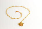 Collier ajustable en argent 925 dorée à l'or 24 carats