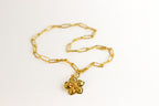 Collier ajustable en argent 925 dorée à l'or 24 carats