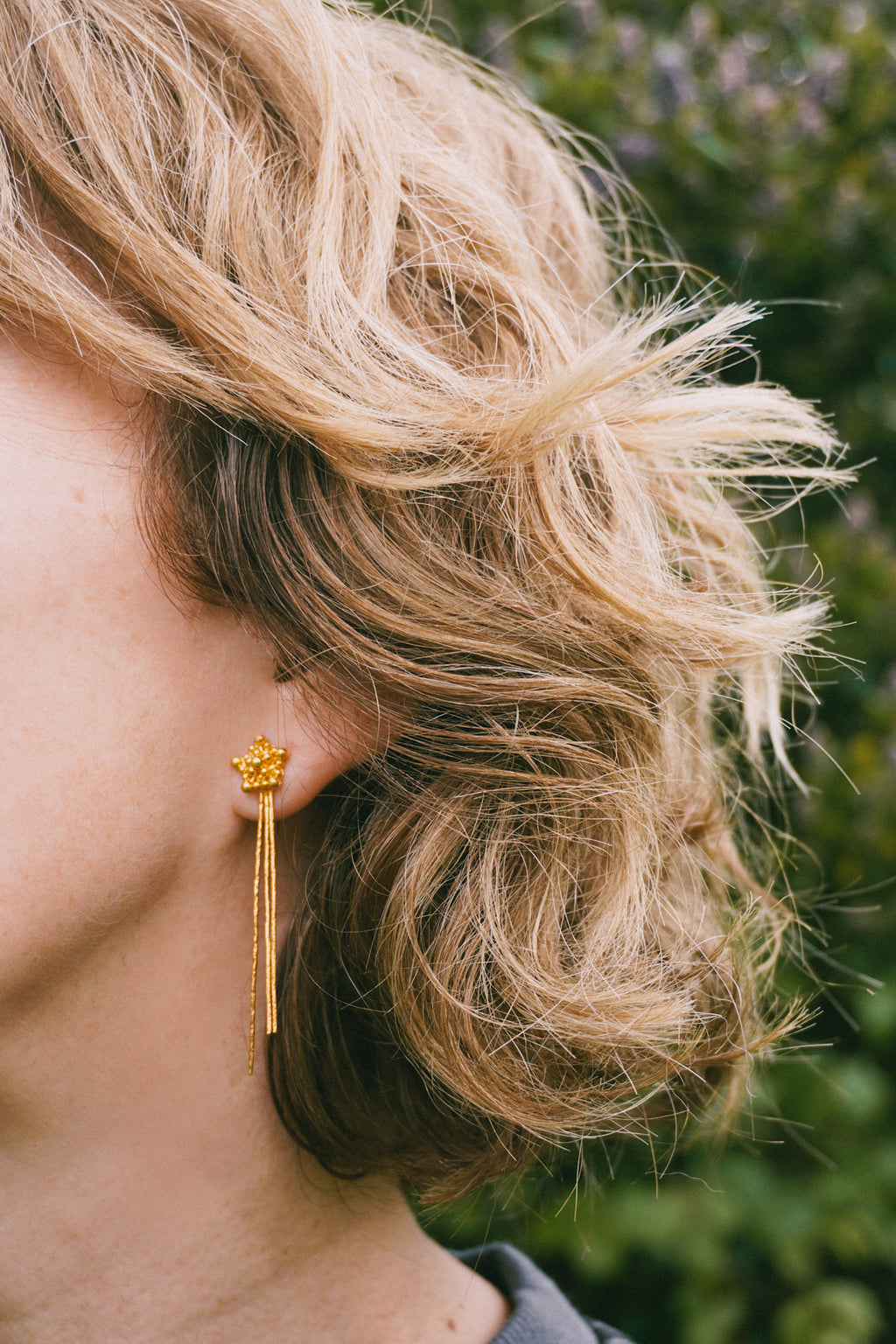 Jepun Raya | Boucle d'oreille modulable 4-en-1 en Argent 925 dorée à l'or 24k
