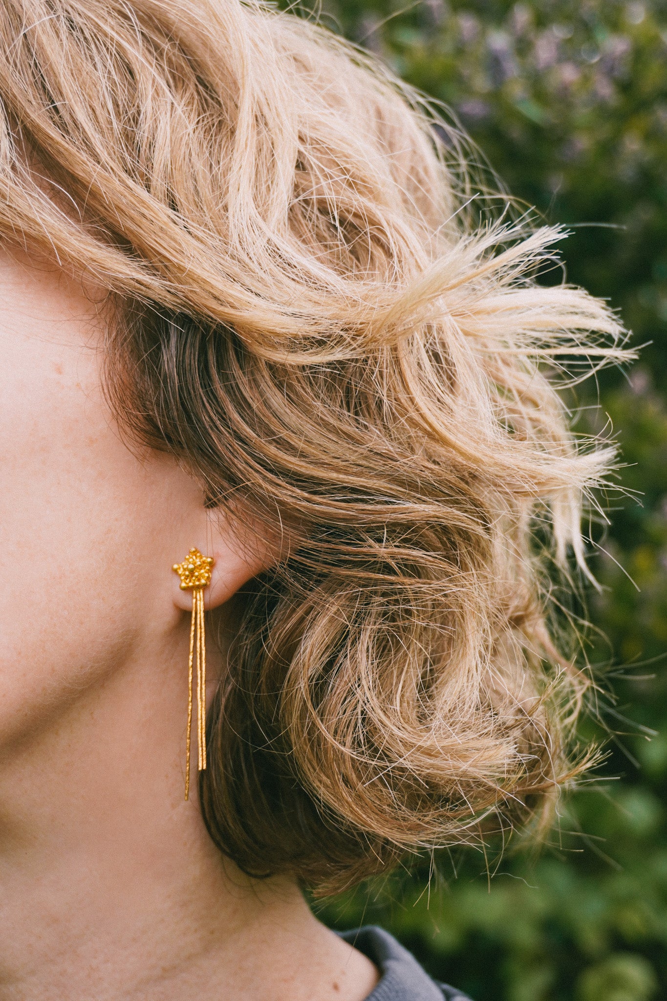 Jepun Raya | Boucle d'oreille modulable 4-en-1 en Argent 925 dorée à l'or 24k